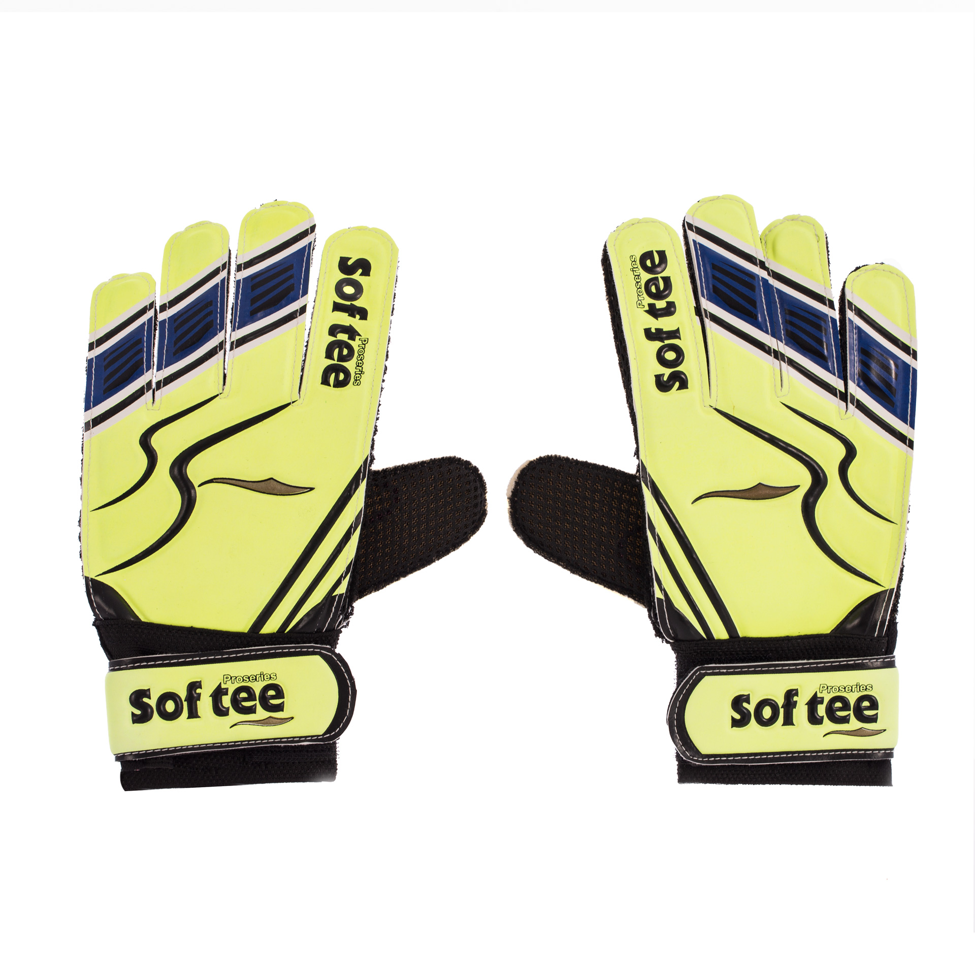 par de guantes portero softee américa amarillo flúor 3
