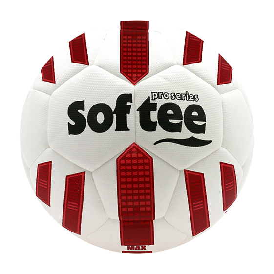 balón fútbol híbrido softee max blanco rojo balón fútbol híbrido softee max blanco rojo