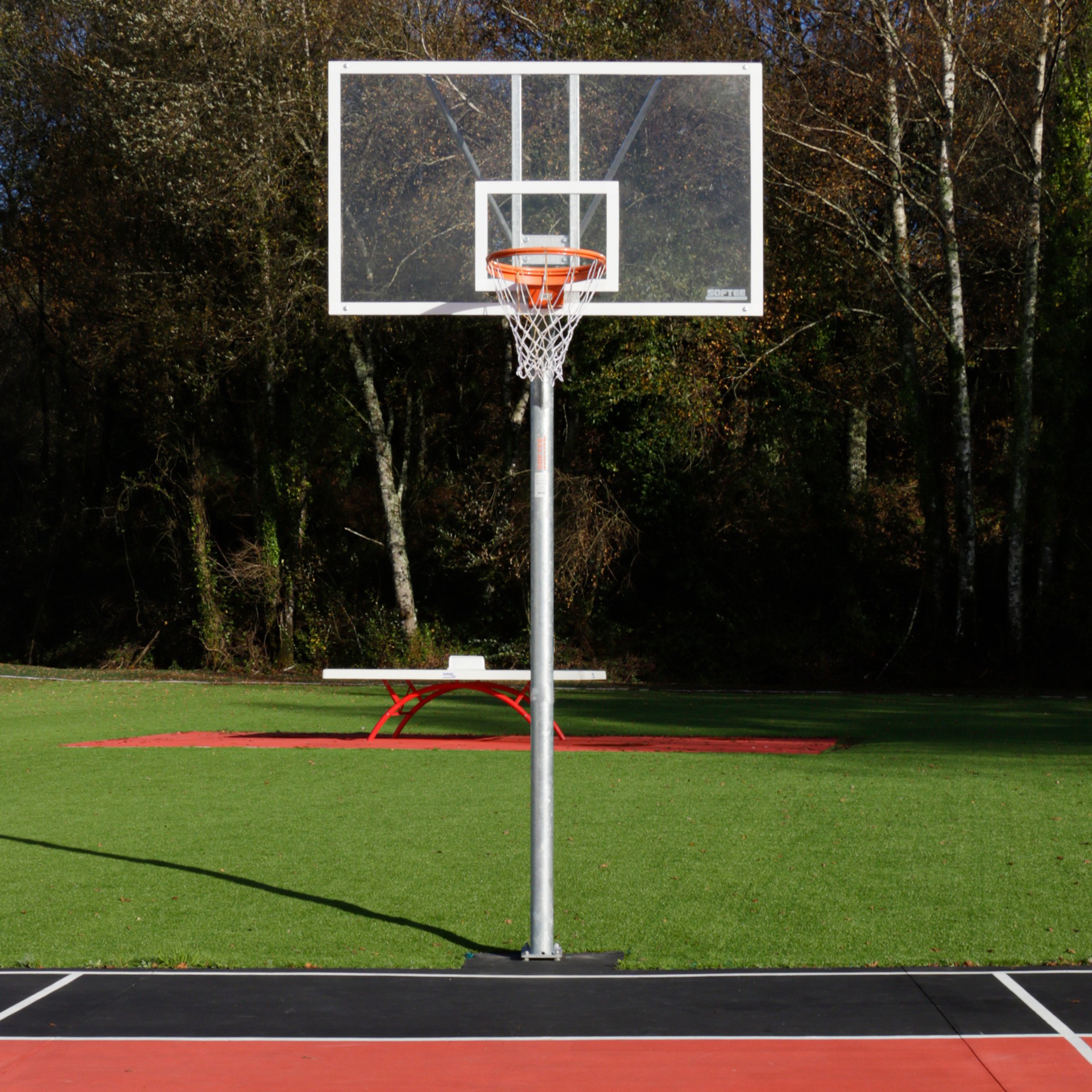 juego canastas (2 unidades) baloncesto, galvanizadas, fijas con base, monotubo 114 mm (sin tablero, aro) juego canastas (2 unidades) baloncesto, galvanizadas, fijas con base, monotubo 114 mm (sin tablero, aro)