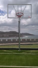 Juego Canastas (2 Unidades) Baloncesto, Galvanizadas, Fijas Con Base, Monotubo 114 Mm (Sin Tablero, Aro) - Imagen 2