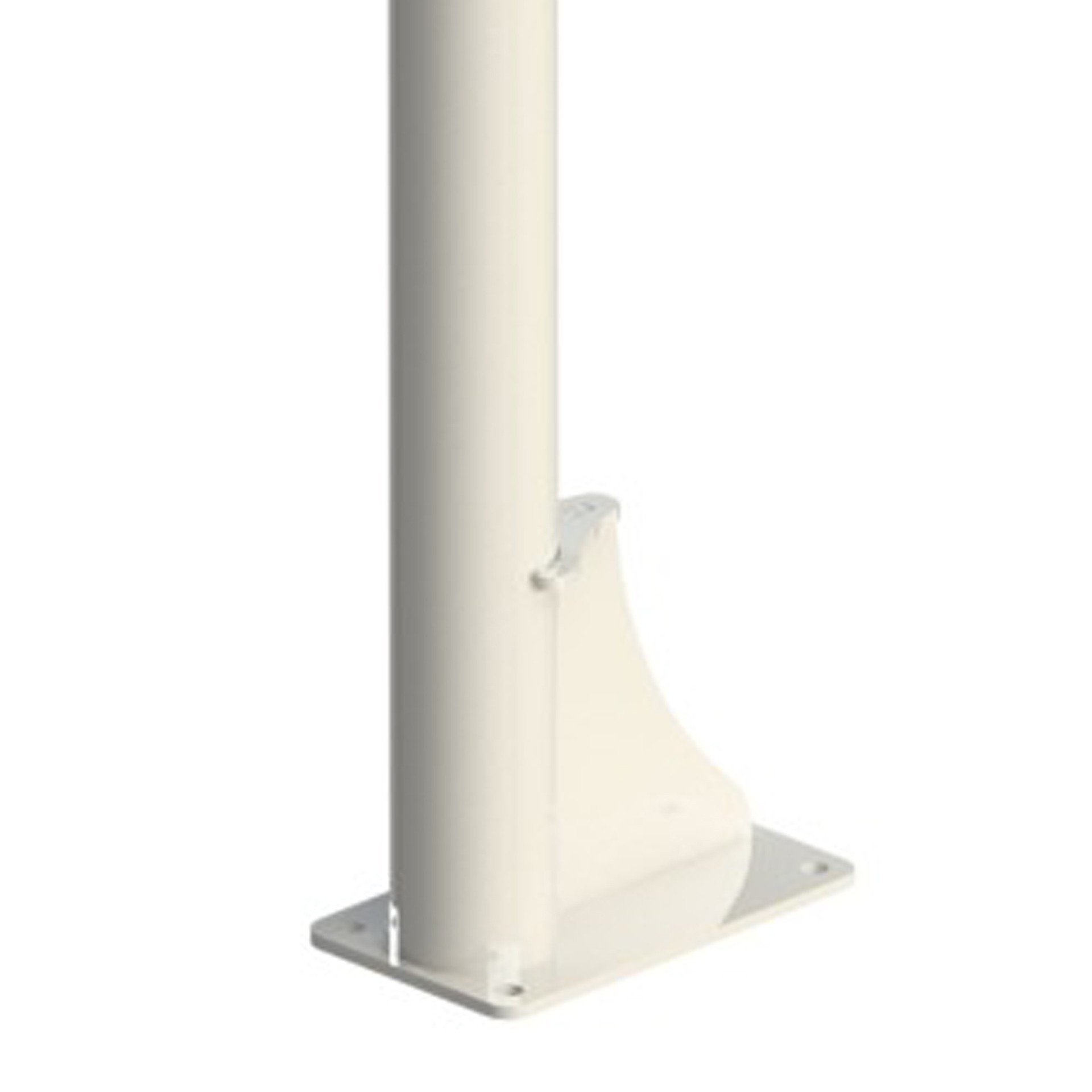 juego canastas minibasket (2 unidades), fijas, monotubo 114 mm, con base de anclaje (sin tableros, aros, redes).