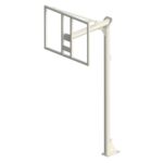 Juego Canastas Minibasket (2 Unidades), Fijas, Monotubo 114 Mm, Con Base De Anclaje (Sin Tableros, Aros, Redes). - Imagen 5