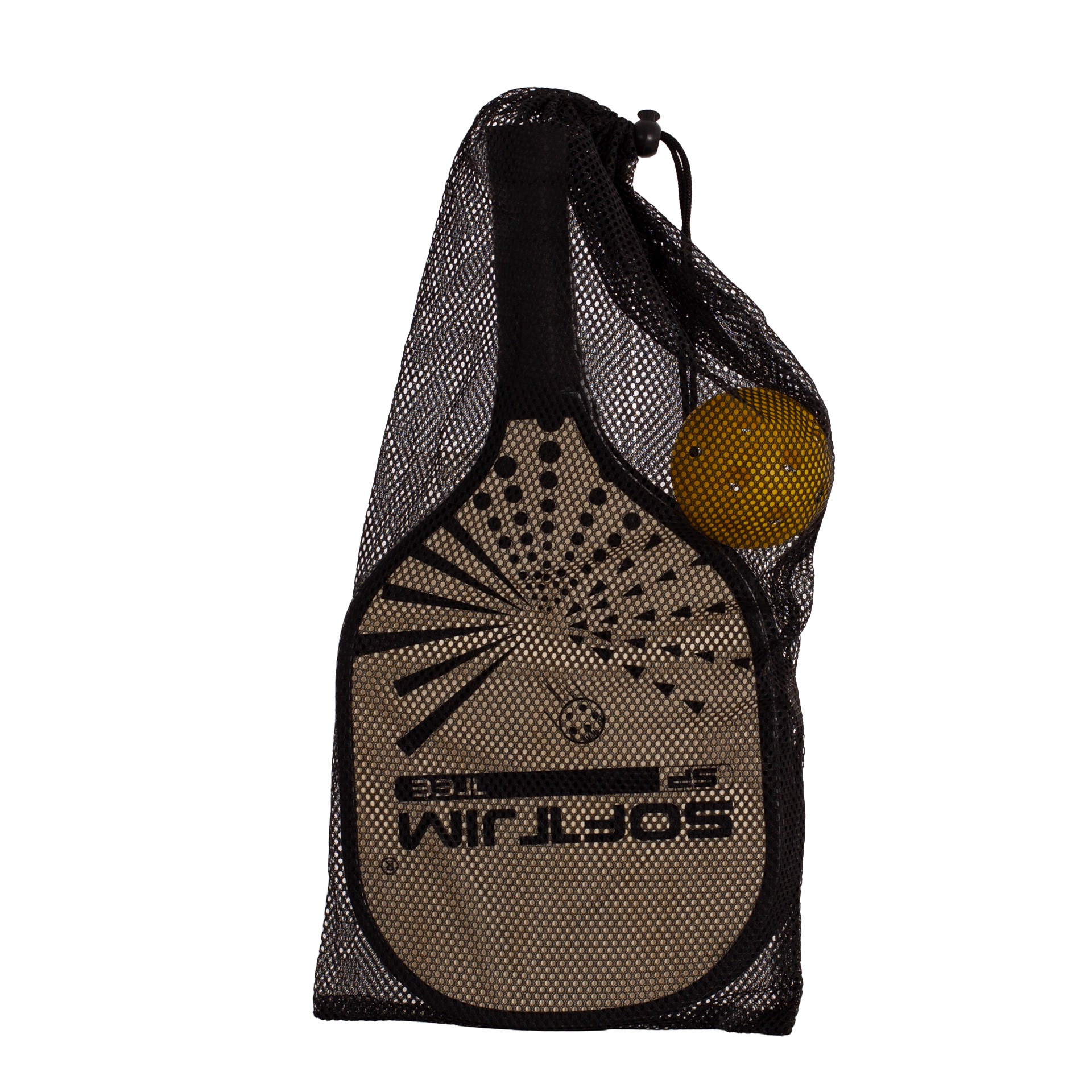 juego palas pickleball madera con pelota y funda 3