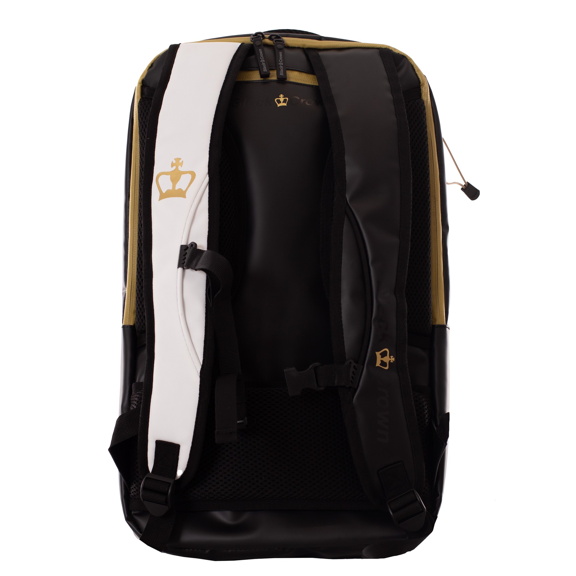mochila black crown raptor v2 única blanco dorado