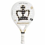 Pala de pádel black crown piton white