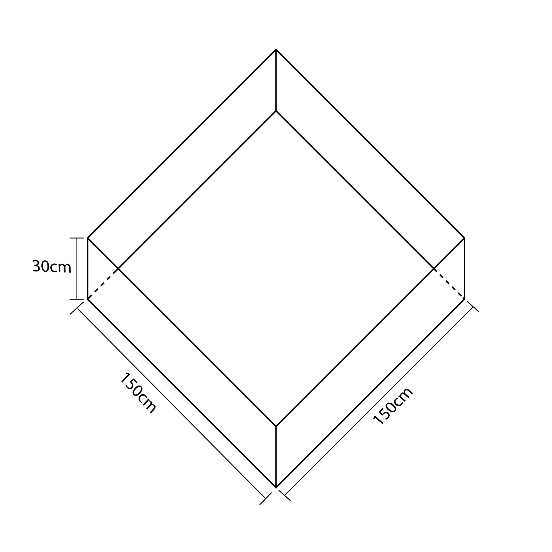 suelo de lona pvc para piscina cuadrada de 150×150 cm 1