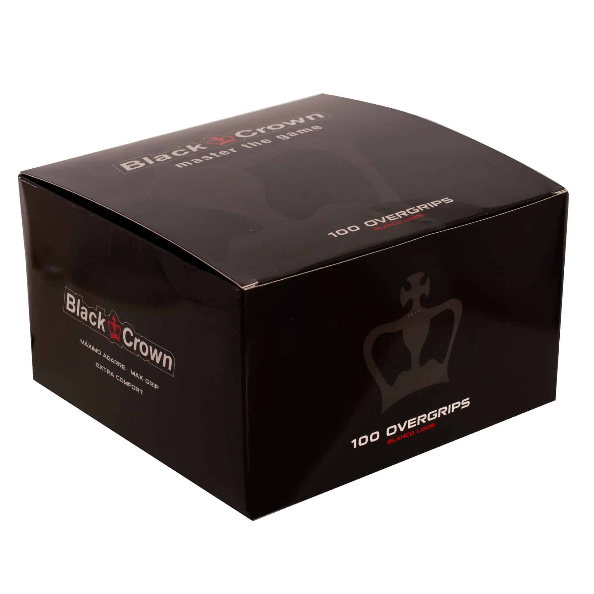 caja 100 overgrips black crown lisos blancos Caja 100 overgrips black crown lisos blancos - Imagen 1