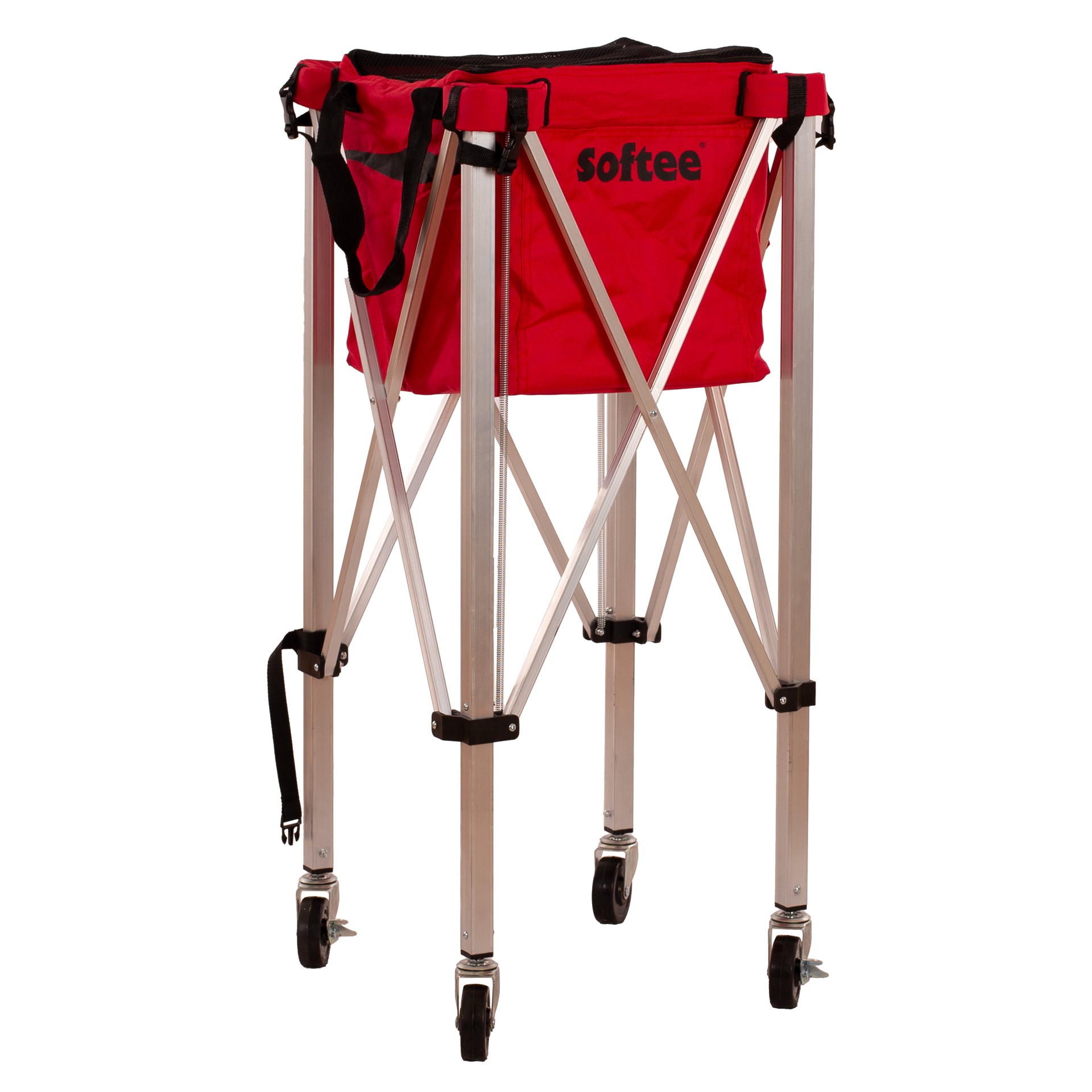 carro portapelotas de tenis/pádel softee rebounce blanco rojo