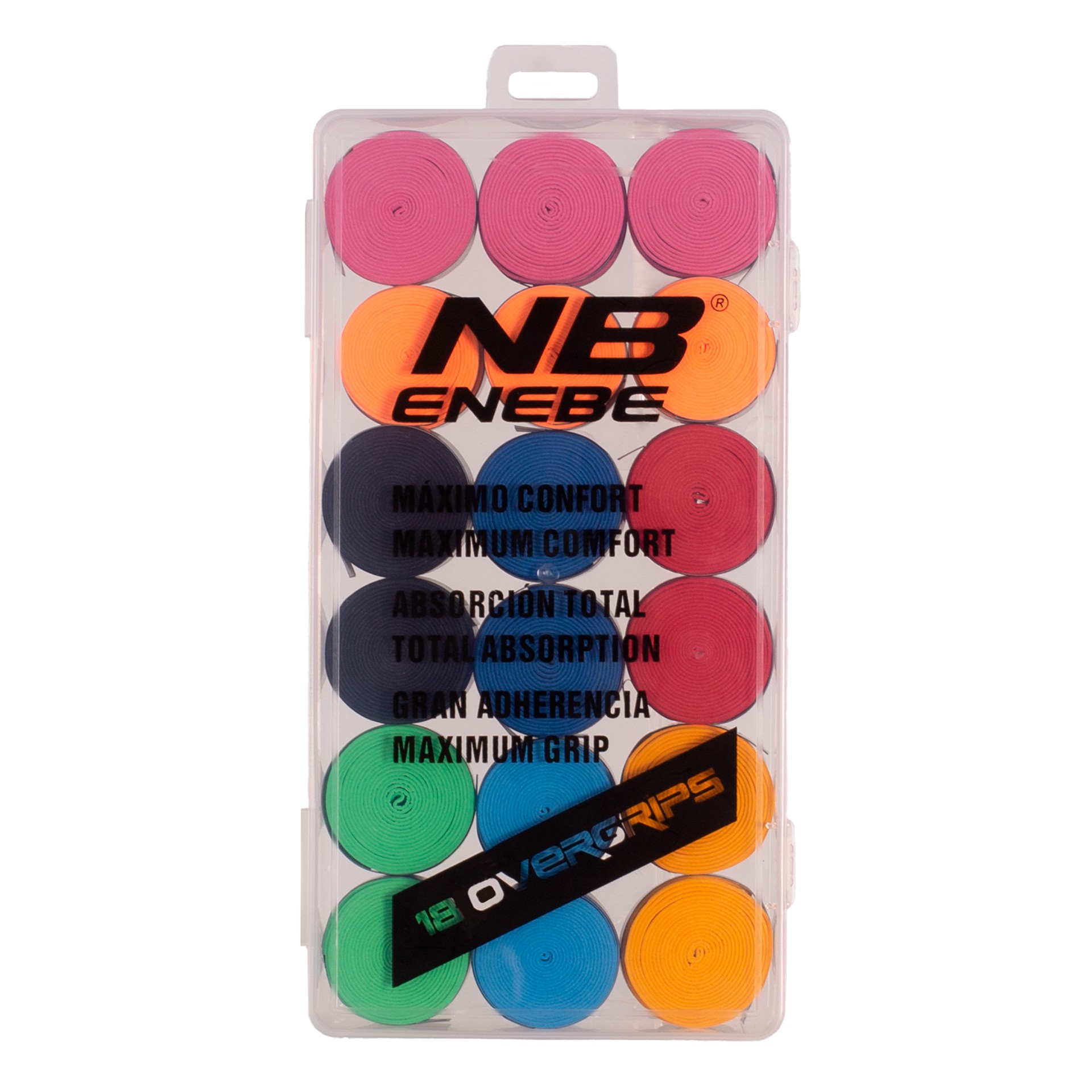 pack 18 overgrips liso enebe multicolor pack 18 overgrips liso enebe multicolor