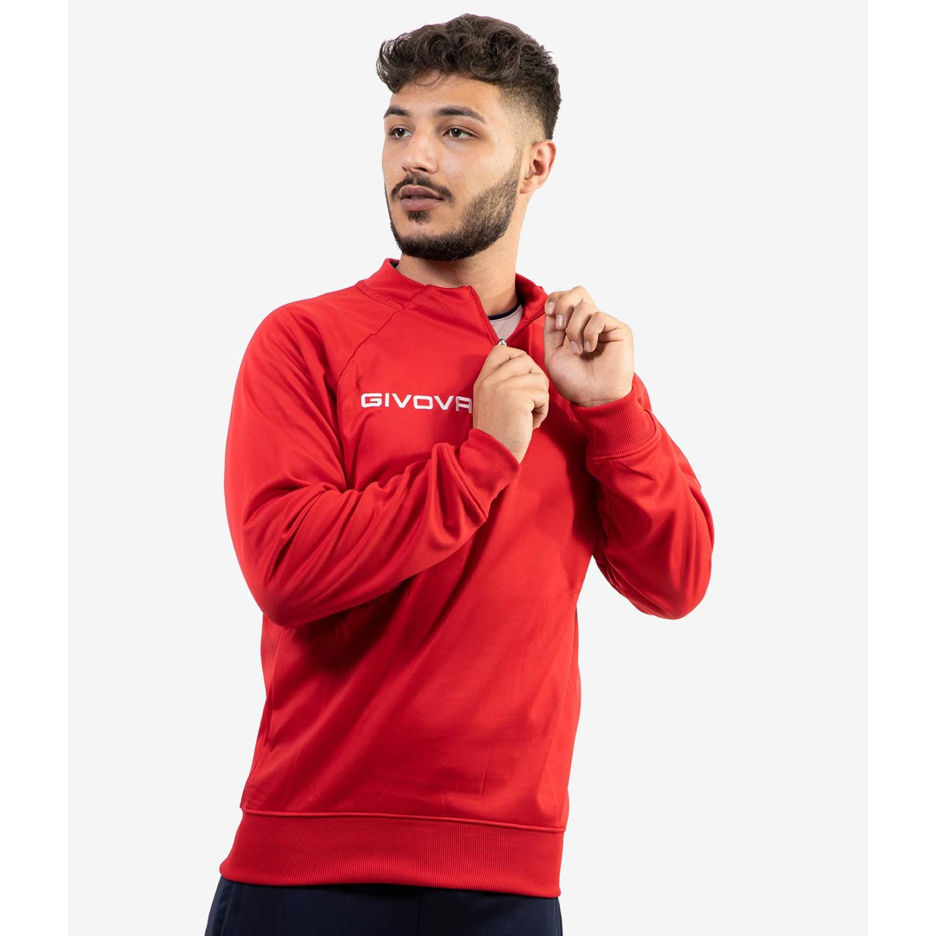 sudadera givova tecnica 500 media cremallera rojo 1 sudadera givova tecnica 500 media cremallera rojo 1