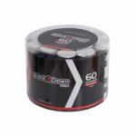 Tarro 60 overgrips black crown perforados blancos - Imagen 5