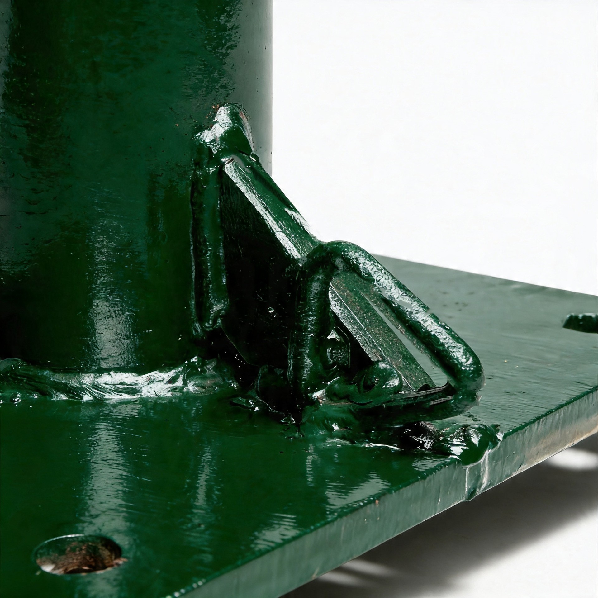 poste metálico 6m para red protección con pletina para atornillar 2