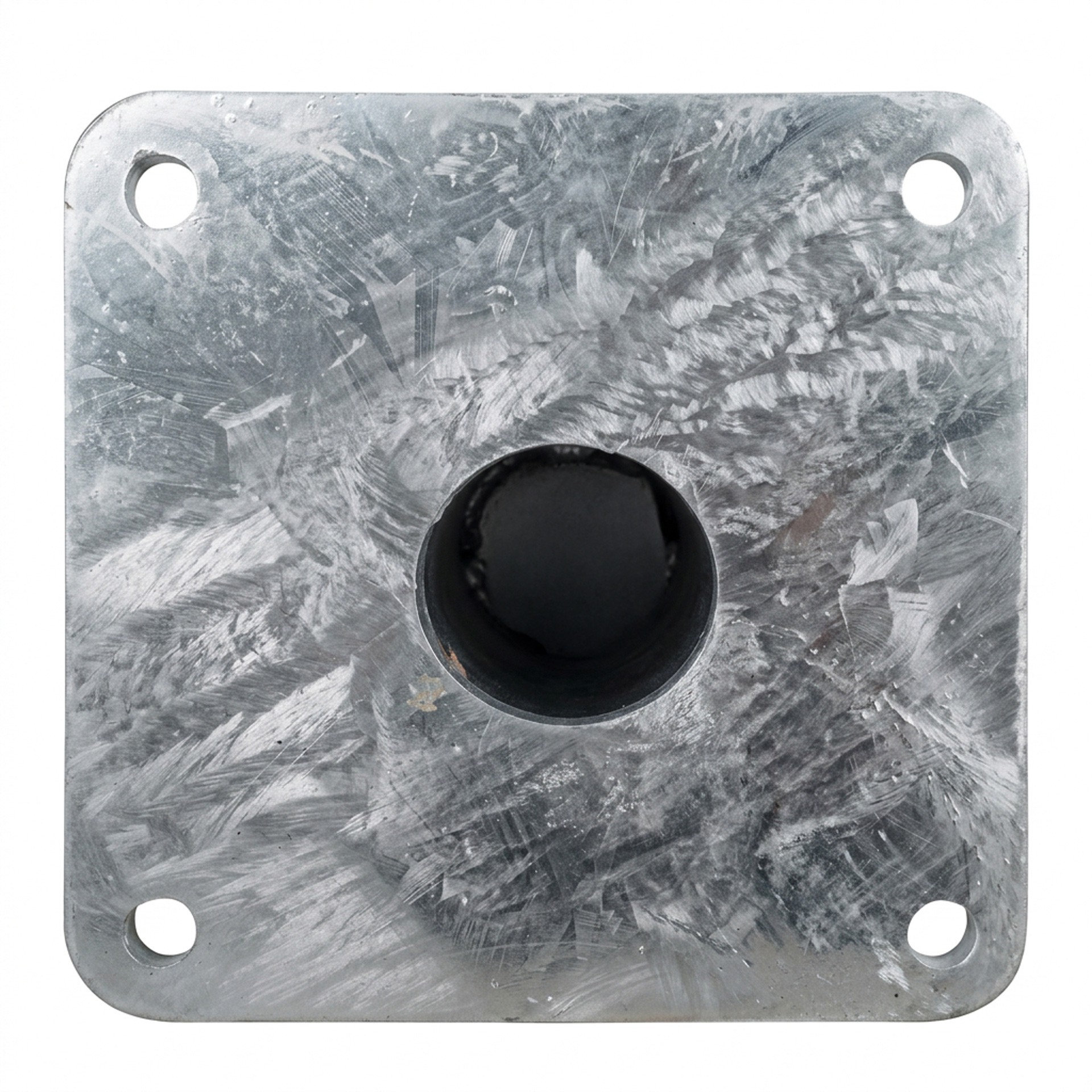 poste metálico galvanizado 6m para red protección con pletina para atornillar 2