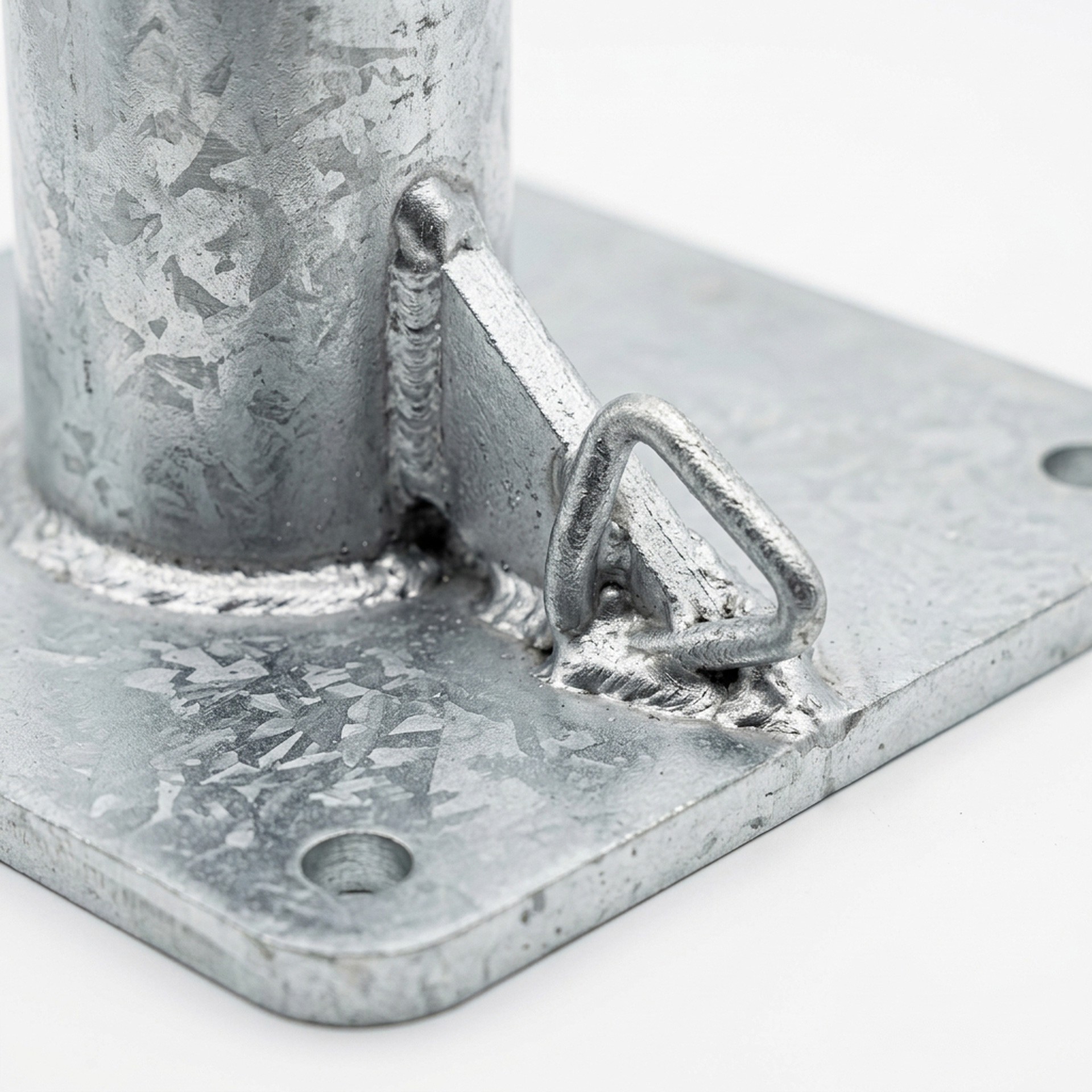 poste metálico galvanizado 6m para red protección con pletina para atornillar 3