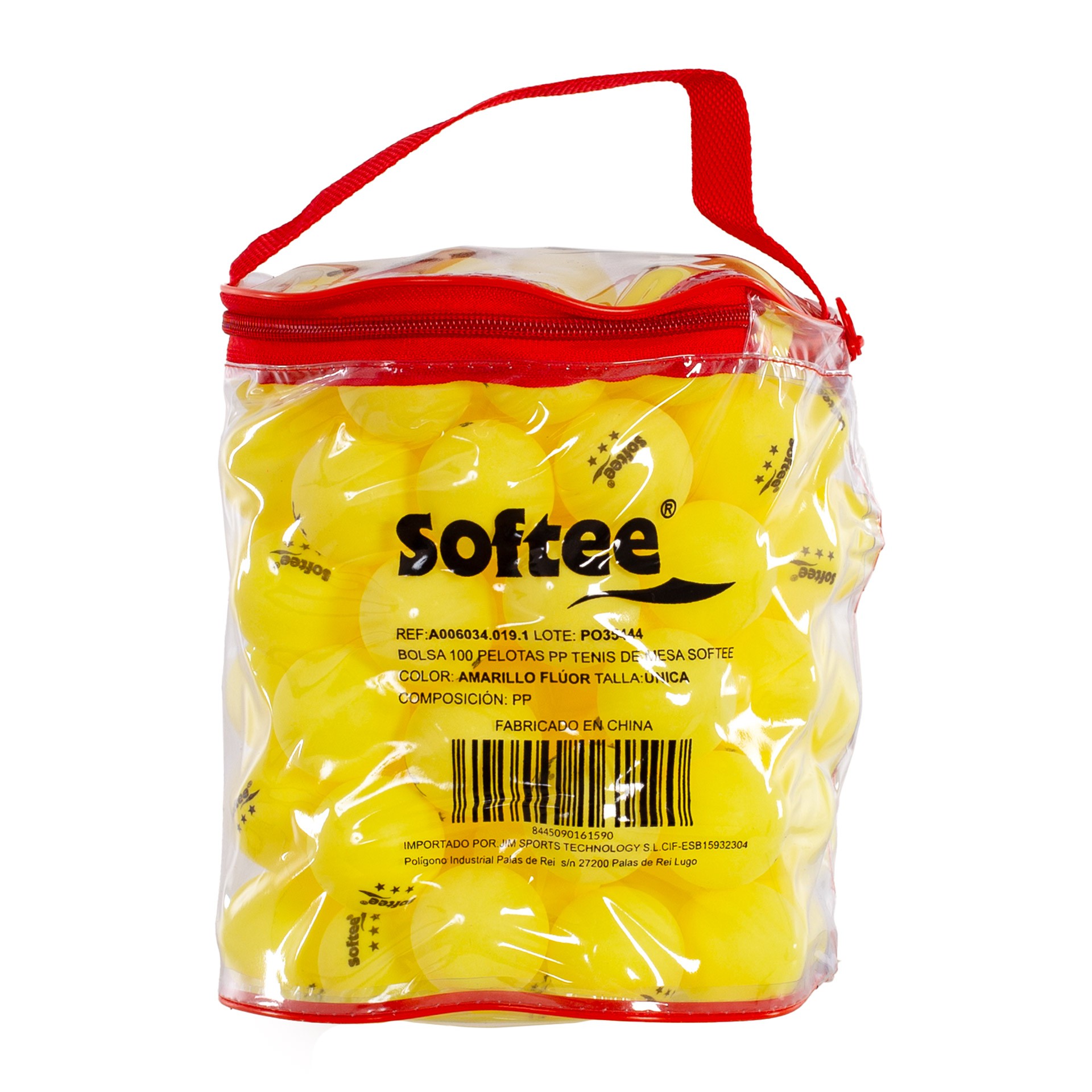 Bolsa 100 pelotas pp tenis de mesa softee - Imagen 12