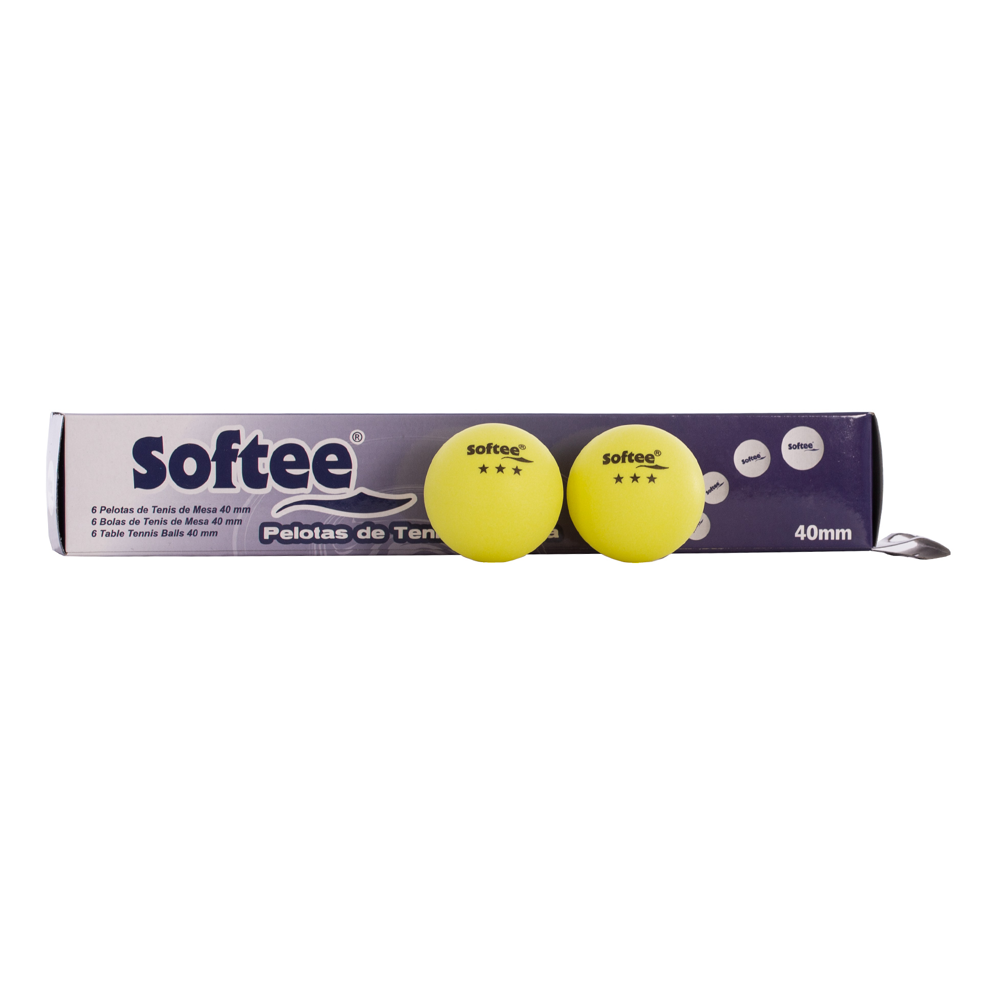 Caja 6uds pelotas tenis de mesa 40mm softee - Imagen 4