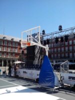 Juego Canastas (2 Unidades) Baloncesto Deluxe, Monotubo 100, Trasladable, 2 Ruedas Con Carro. (Sin Tableros, Aros Y Redes) - Imagen 6