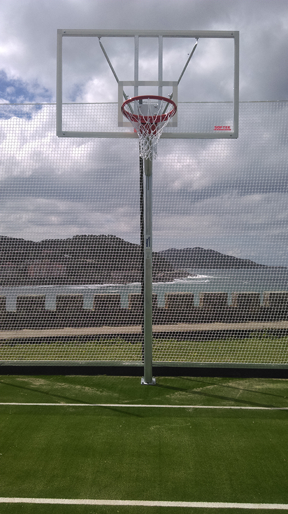 Juego Canastas (2 Unidades) Baloncesto, Galvanizadas, Fijas Con Base, Monotubo 114 Mm (Sin Tablero, Aro) - Imagen 3