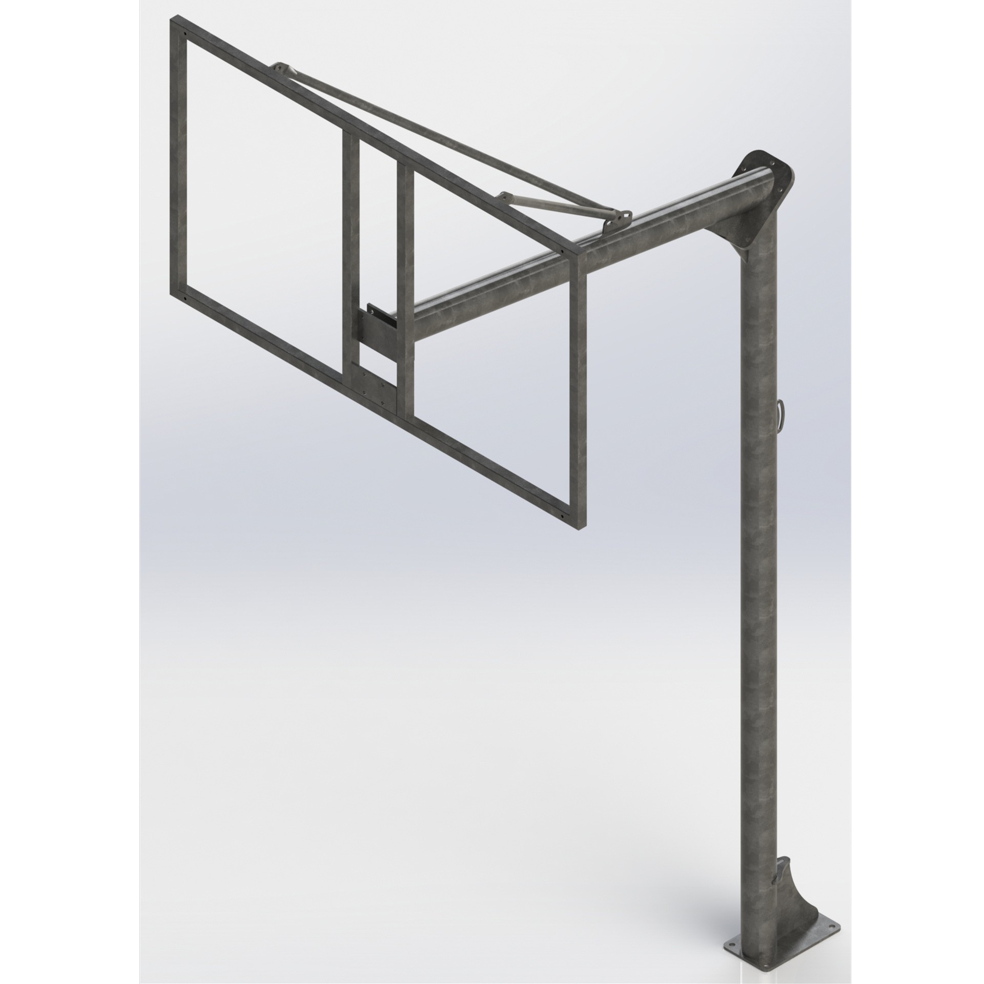 Juego Canastas (2 Unidades) Baloncesto, Galvanizadas, Fijas Con Base, Monotubo 114 Mm (Sin Tablero, Aro) - Imagen 5