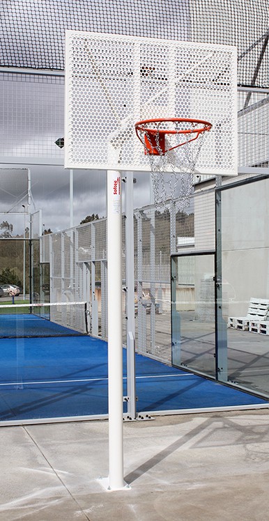 Juego Canastas Minibasket (2 Unidades), Antivandalicas, Lacadas, Tubo 114 Mm (Incluyen Aros, Redes Y Tableros) - Imagen 4