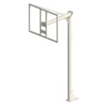 Juego Canastas Minibasket (2 Unidades), Fijas, Monotubo 114 Mm, Con Base De Anclaje (Sin Tableros, Aros, Redes). - Imagen 4