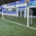 Juego Porterias Aluminio Futbol 7 90 Mm Abatibles Con Arquillos Cincados - Imagen 2