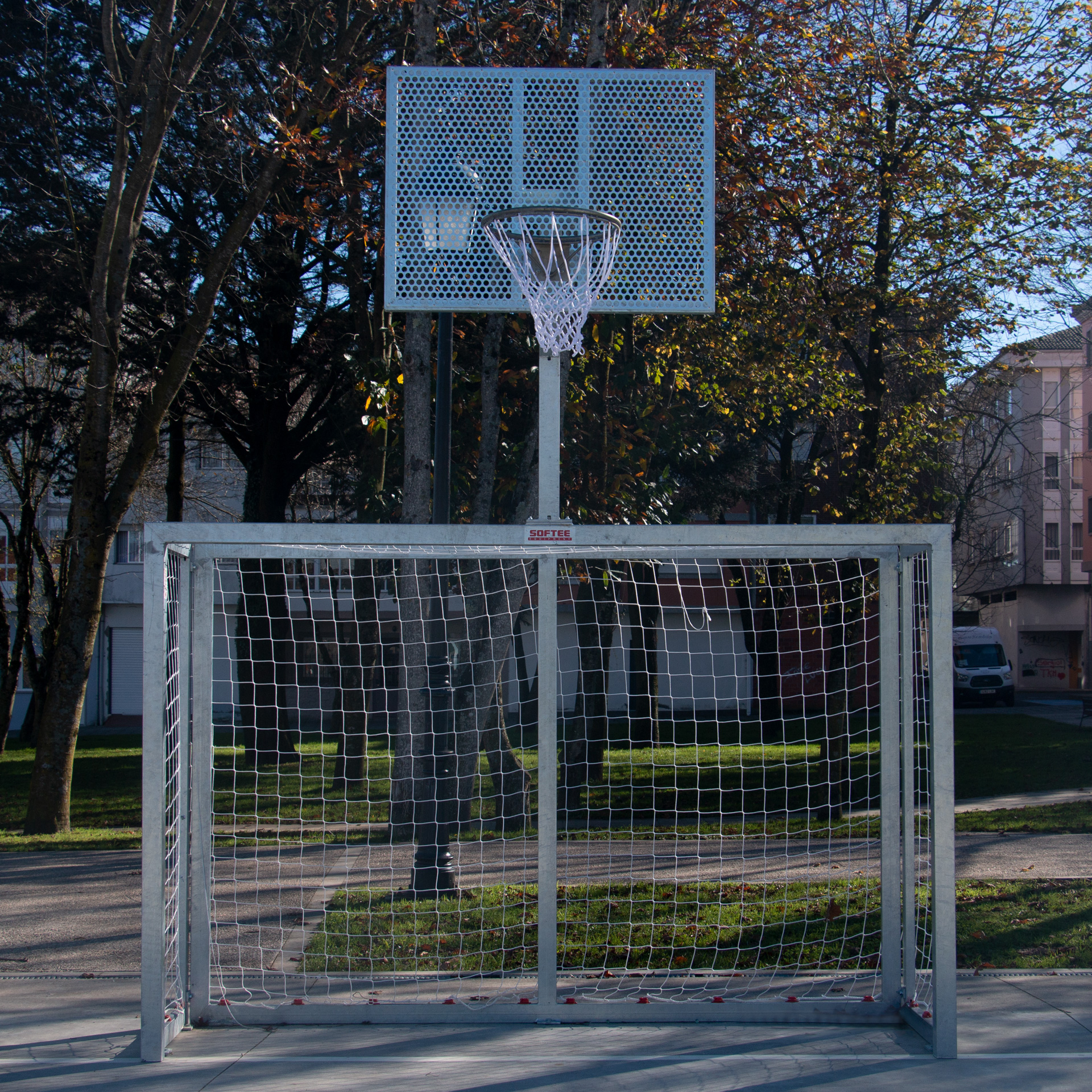 Juego Porterias Galvanizadas Futbo Sala/Balonmano - Canasta Basket - Imagen 7