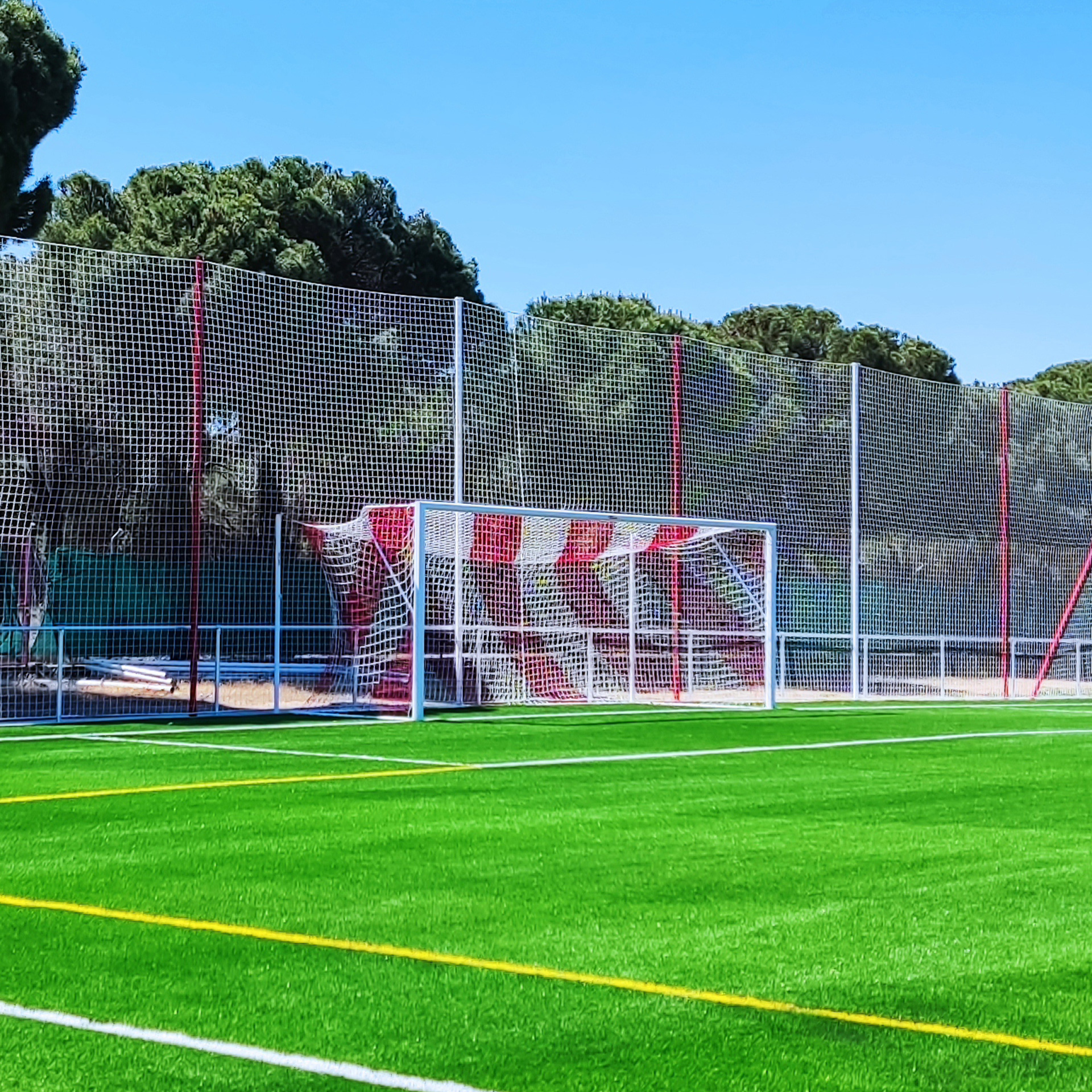 Juego Redes Futbol 11 4 Mm Polipropileno Malla 120 Bicolor - Imagen 3
