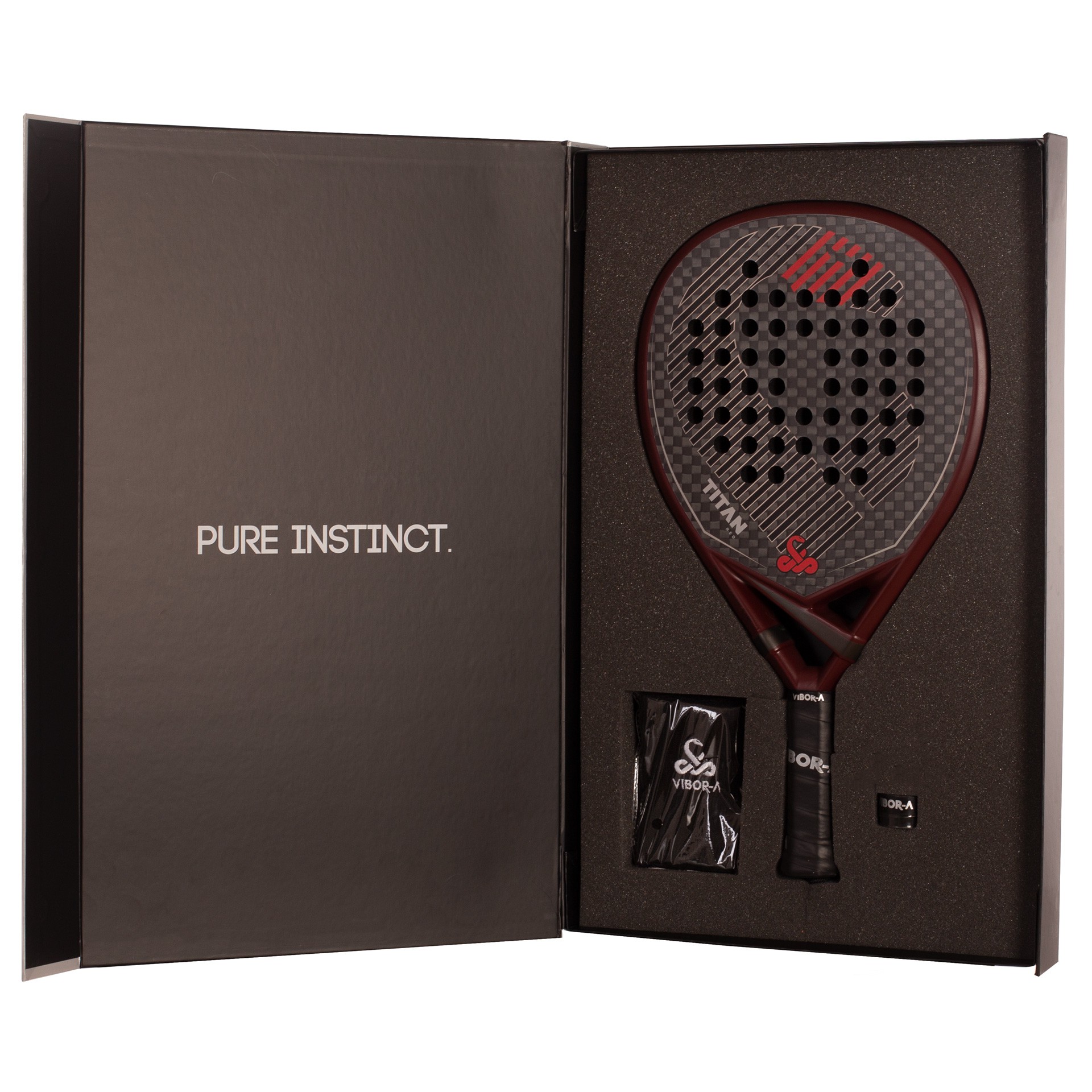 Pack pala pádel vibor-a titan 12k red - Imagen 3