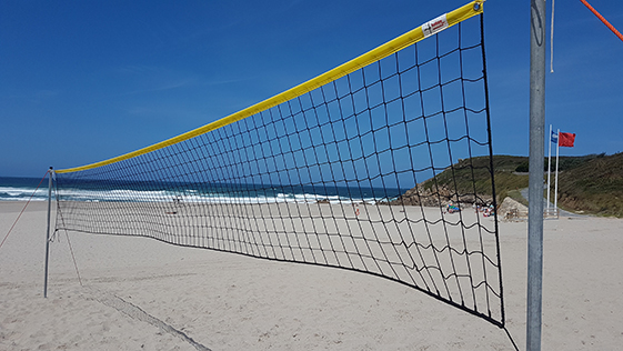 Red voley playa 3 mm linea premium con cinta amarilla - Imagen 3