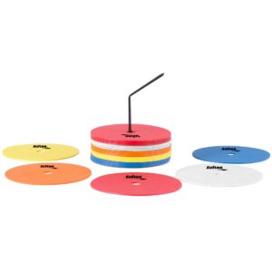 Set de 25 círculos de marcaje antideslizantes de colores con soporte Softee – Sports Equipe