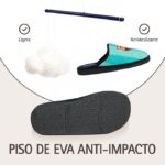 Zapatillas de Casa FC Barcelona Oficiales Turquesa - Suela Pegada - Imagen 3