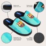 Zapatillas de Casa FC Barcelona Oficiales Turquesa - Suela Pegada - Imagen 2