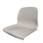 Asiento blanco con respaldo y apoyo lumbar para grada Spark