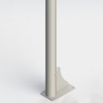 Juego Canastas Baloncesto (2 Unidades), Fijas, Monotubo 114 Mm. (Sin Tableros, Aros, Redes) Con Base De Anclaje - Imagen 5