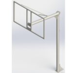Juego Canastas Baloncesto (2 Unidades), Fijas, Monotubo 114 Mm. (Sin Tableros, Aros, Redes) Con Base De Anclaje - Imagen 2