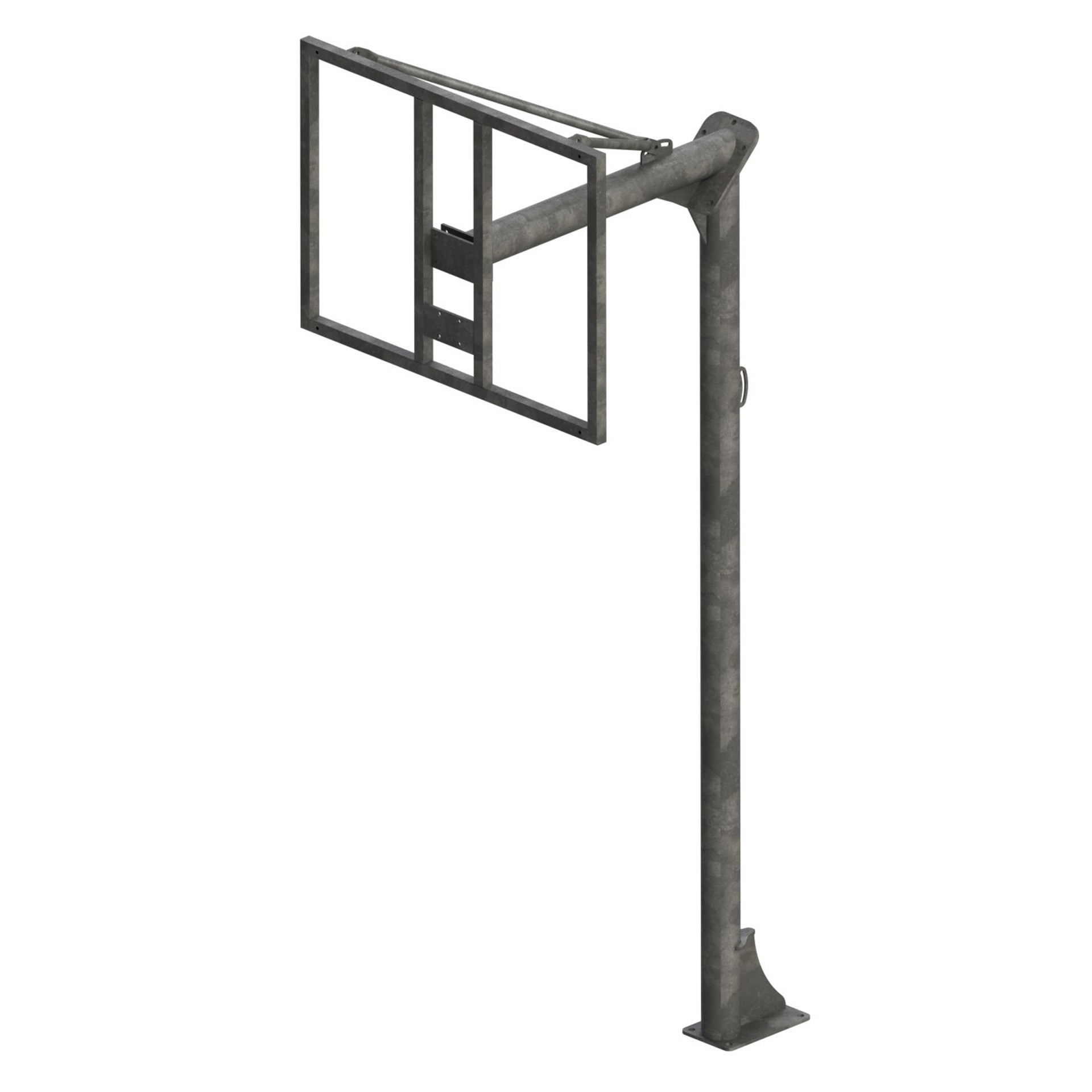 Juego Canastas Minibasket (2 Unidades) Antivandalicas, Tubo 114 Mm, Galvanizadas  (Incluye Aros, Redes Y Tableros). - Imagen 3