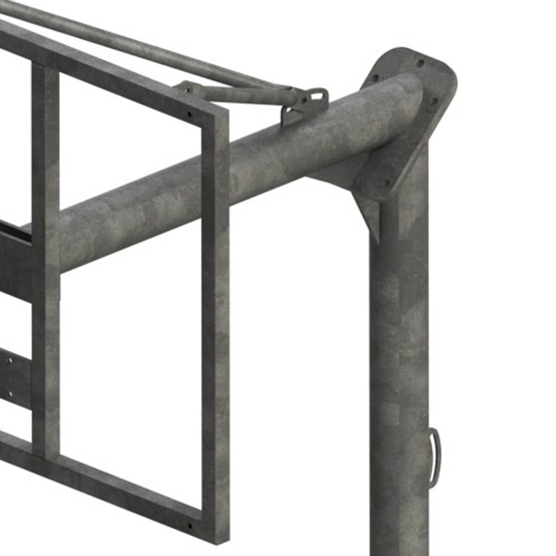 Juego Canastas Minibasket (2 Unidades) Antivandalicas, Tubo 114 Mm, Galvanizadas  (Incluye Aros, Redes Y Tableros). - Imagen 4