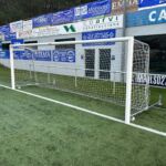 Juego Porterias Aluminio Futbol 7 120X100 Mm Abatibles Con Arquillos Cincados