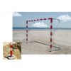 Juego Porterias Balonmano Playa Aluminio Con Pletina De Amarre Y Arquillos Y Base Galvanizada