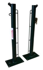 Juego Postes De Tenis Fijos Ø 80 Mm Con Base Para Atornillar