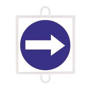 panel de señalizacion trafico de obligacion nº 2 (sentido dcha)