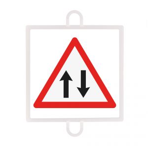 panel de señalizacion trafico de peligro nº 6 (dos sentidos)