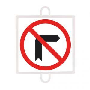 panel de señalizacion trafico de prohibicion nº 4 (giro dcha)