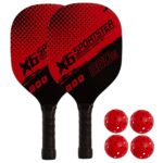 Set de 2 palas pickleball madera con 4 pelotas - Imagen 2