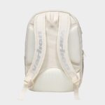 Espalda acolchada y tirantes de la mochila de pádel Ambassador Varlion en blanco
