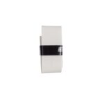 Detalle de un overgrip liso blanco Black Crown doblado
