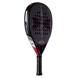 Vista en perspectiva de la pala de pádel Bionic 12K con marco tubular de carbono Harlem