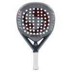 Pala de pádel Agressor Evolution BlueLight gris y roja con fibra NanoGraf Sane – Sports Equipe