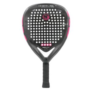 Pala de pádel Cinetik 28 Stealth 3K edición limitada en negro y rosa Sane – Sports Equipe